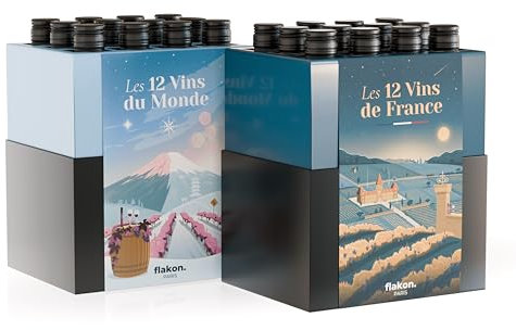 Flakon. Calendrier de l'Avent Vin - 24 Vins de France et du Monde - (Coffret 24 Vins)