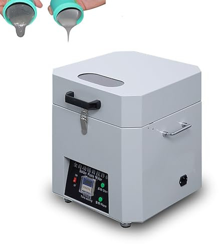 LBMED 500gx2 Solder Paste Mixer, Commercial Solder Paste Mixer with LED Display, 0.01s-99h99s Adjustable Time and 1350rpm/min Speed, No Need To Defrost Paste, Security Protection, for Solder Paste