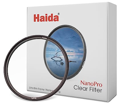 Haida NanoPro Transparenter Schutzfilter, mehrfach beschichtet, UV-Schutz, wasserdicht, kratzfest, HD-Glasfilter (86 mm)