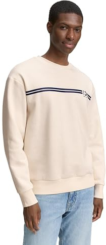 Tom Tailor Denim Herren 1047941 Crewneck Sweatshirt mit Print