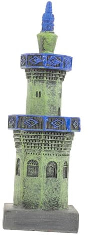 Yardwe Aquarium Fisch Turm Ornament Harz Handwerk Mini Turm Dekoration für Aquarium