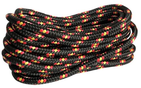 BK Shop Polypropylenseil 16 mm x 30 m | Geflochtene Schnur PP Schwarz, Wasserdichtes Seil mit Kern, UV-beständiges Zugseil, Polypropylen-Kordel für Bauwesen, Verkehr