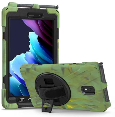 Custodia protettiva Custodia compatibile con Samsung Galaxy Tab Active 3 T570/T575, robusta custodia antiurto e anticaduta con tracolla, custodia protettiva for bambini in silicone. Tablet sottile del