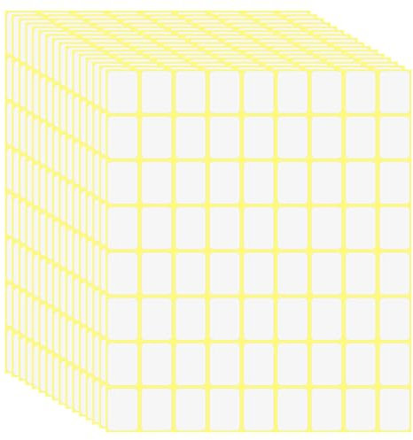 1152 etiquetas blancas autoadhesivas, 16 x 22 mm, etiquetas adhesivas pequeñas, pegatinas para escribir, etiquetas de precios, etiquetas adhesivas para etiquetar, para vasos, sobres, oficina, cocina y