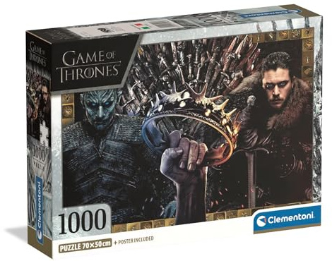 Clementoni Puzzle Game of Thrones 1000 Teile Erwachsene - HQ Collection - 70 x 50 cm - Anspruchsvolles Puzzle 14-99 Jahre - 39962