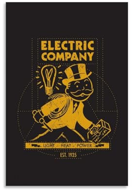 Light Heat Power Poster Vintage Home Ästhetische Wandkunstdrucke 20 x 30 cm