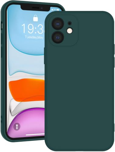 Qasyfanc Soft Silicone Case for iPhone 11 6.1-Inch, Dark Green | Full Camera Protection, Anti-Scratch Microfiber Lining, Slim Soft Touch Shockproof Cover