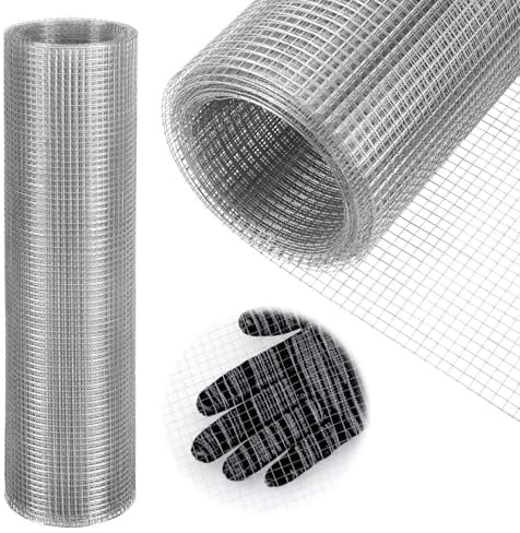 Daromigo Wühlmausgitter 50cm x 5m - Drahtgitter feinmaschig 6,3mm Maschenweite 0,5mm Draht - verzinkter Maschendraht Volierendraht Hasendraht für Hochbeet Garten Kleintiere