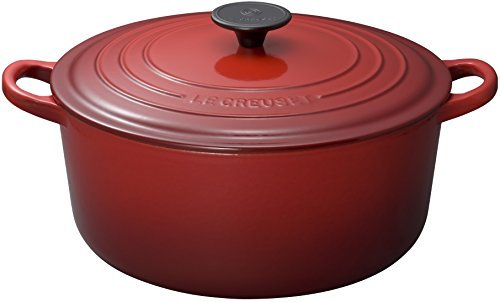 Le Creuset 25001300602461 Cocotte Rond Fonte Cerise 30 cm
