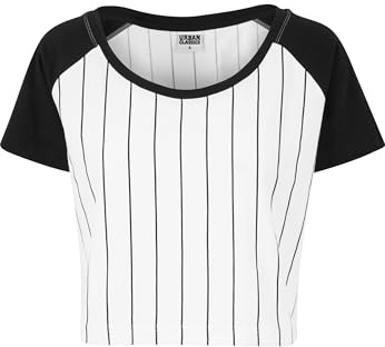Urban Classics Women's Ladies Cropped Baseball Tee T-Shirt (Pack of 1)