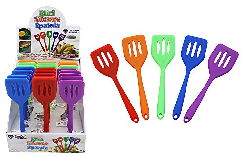 Diamond Visions 11-1838 Mini Silicone Spatula Turner MultiPack in Assorted Colors (2 Spatulas)