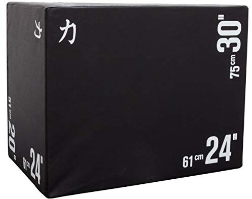 3 in 1 Soft Plyo Box 75 x 61 x 51 cm - Plyometric Jump Sprungbox 20 x 24 x 30