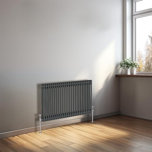 NRG 600x1190 Cast Iron Horizontal Radiator Anthracite 2 Column Central Heating Rads