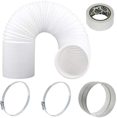 SPARES2GO Air Con Hose Flexible Pipe Vent Extension Kit for Portable AC Air Conditioners (3m x 5 125mm)