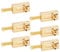 Alomejor 6PCS Guitar Saddles Electric Guitar Roller Bridge Tremolo Saddles for 6 Strings Tele Electric Guitar(Gold)