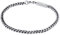 Kuzzoi Buddha Silber-Armband für Herren, Handgefertigtes Panzerarmband aus 925 Sterling Silber Oxidiert, Mit Federring, 5mm Breit, 10g Schwer, Länge 19 cm