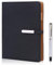 FOBOZONE A5 liniertes Notizbuch, 6 Ring nachfüllbares Hardback-Notizbuch mit Stifthalter, 100 Blatt, Schreibblöcke, Tagebuch, Bürobedarf