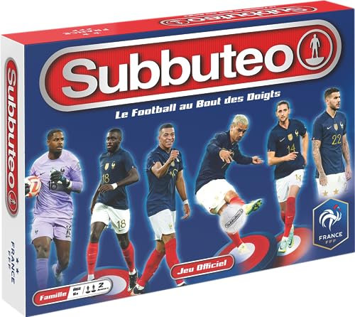 Megableu- World Soccer International Subbuteo FFF-Gioco da Tavolo-Vivi la Passione del Calcio-dai 6 Anni, Colore, 678325