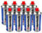 ALPENTECH - Pack de 8 cartouches gaz 250g butane Bouteille de gaz Encliquetable UN2037 Bonbonne pour réchauds et désherbeurs thermiques