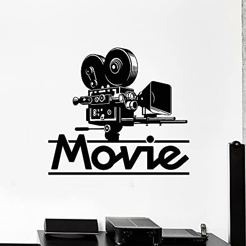QIANGTOU Film Wandtattoo Kino Streifen TV Media Room London Style Vinyl Wandaufkleber Wohnkultur Kino Dekoration Aufkleber 42x46cm