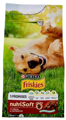 Friskies Nutrisoft Trockenfutter für Hunde, Huhn, 1,5 kg