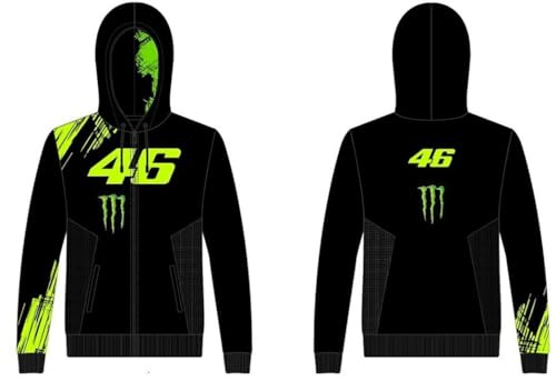 Valentino Rossi Unisex Vr46 Monster Dual Line Pullover, Schwarz, XL