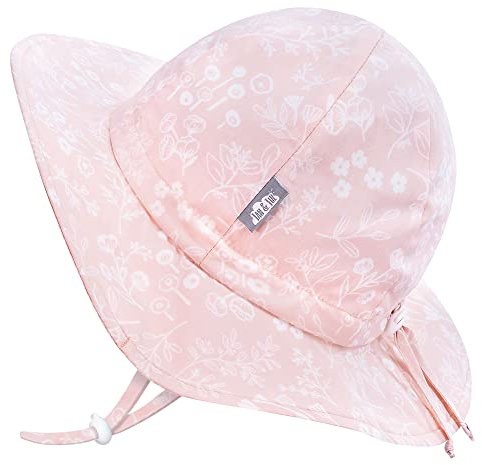 Jan & Jul Sommer Sonnenhut aus Baumwolle für Mädchen (XL: 5-12 Jahre, Prärieblumen)