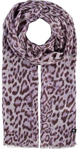 FRAAS Damen Schal mit Animal-Print angenehm weich - Perfekt für den Sommer - 180 x 50 cm - Polyester Lavendel