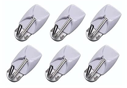 Mr. Gadget's Solutions® 6 Piece Small, Removable self-Adhesive Metal Hanging Hook Set