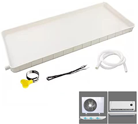 Bandeja de goteo del aire acondicionado, unidad interna y externa del aire acondicionado Bandeja de agua Bandeja de PP Almohadilla colectora de agua: perfecta for sistemas de bomba de calor de aire ac