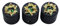 Guyker Guitar Bass Potentiometer Control Knobs with 6mm Dia. Shaft Pots - 3PCS Zinc alloy Speed Tone Volume Knob Replacement Part, (Gold Snake Shape Top, black body)