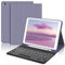 JADEMALL Coque Clavier pour iPad 6eme/5eme Generation 9.7 2018/2017, iPad Air 2/1-2014/2013, AZERTY Clavier Rétro-éclairé Bluetooth Détachable Housse avec Pen Holder, Violet