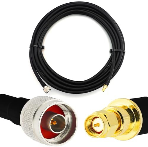 RANGEFUL 20m SMA Stecker auf N Stecker Koaxialkabel — Vollkupfer HF400 Flexibles Verlängerungskoax 50 Ohm (LMR400 UF UltraFlex Äquivalent) — für LTE GSM 4G 5G 6G Mobile Signal Router Antenne