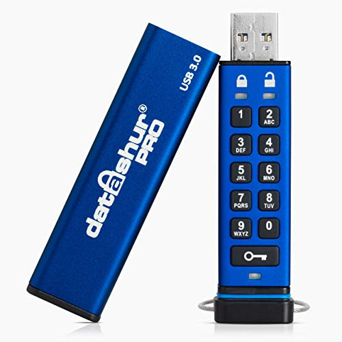 iStorage datAshur PRO 256 Go - Clé USB cryptée - Certifié FIPS 140-2 niveau 3 - Protégé par mot de passe - Résistant à la poussière et à l'eau