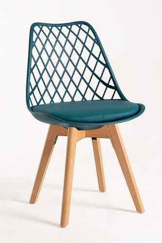 Regalos Miguel - Packs Sillas Comedor - Pack 4 Sillas Mima - Verde Azulado