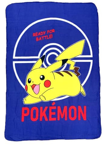 CARTOON Manta infantil P1kachu para Pokemon manta 100% poliéster 100 x 140 cm