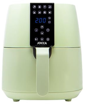 JOCCA - Friggitrice ad aria calda 3,8 l colore/friggitrice senza olio/timer/temperatura regolabile/cucina sana / 1450 W di potenza (verde)