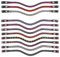 NETPROSHOP Leder Stirnriemen Eldorado Wellenform mit Strasssteinchen für Trense Cob/Full, Groesse:Full, Farbe:Braun-Berry