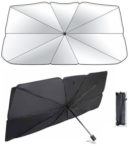BTRAP Parasol Coche Parabrisas Delantero, para Toyota C-HR 2019-2024, Negro, Poliéster, Plegable, 1 unidad