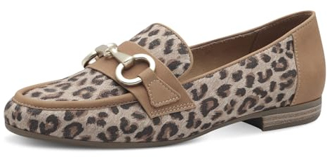 Jana Damen Slipper Runde Spitze Vegan, Mehrfarbig (Leopard), 38 EU
