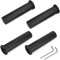 QWORK Adapter Sleeve (2 Pairs) – Convert 1 Standard to 2 Weight Plate Posts – 8 Length, 600lbs Capacity, Removable End Caps, Hex Bolt Locking, Includes Allen Keys