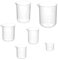 6 Piezas Vasos Medidores de Plástico Tazas Medidoras Transparentes PP Jarras Medidoras Resistente al Calor y al Ácidos para Hornear Laboratorio Cocina