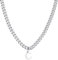 Halskette Männer Silber, Edelstahl Halskette Herren Halskette Mit Buchstaben-Anhänger C Halsketten Mit Anhänger Männer Schmuck Geschenke