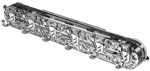 TALEYAE Portasciugamani a Ventosa da Parete con Ganci regolabili lateralmente, Appendiabiti Attaccapanni,Antiruggine, senza Foratura, Porta Extra, Multifunzione (Trasparente con nero)