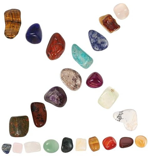 RORPOIR 24piezas Minerales Irregulares Muestras Educativas De Cristales De Chakra para Decoración y Piedras Energéticas para y Manualidades