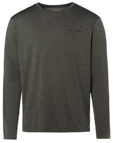 VAUDE Herren Langarmshirt Essential LS T-Shirt, schnelltrocknend und pflegeleicht, atmungsaktiv, Khaki, L