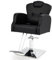 GOPLUS Friseurstuhl, Barberstuhl mit Verstellbarer Sitzhöhe, Kopfstütze, Friseursessel Barbersessel mit 360° Drehung, Fußstütze, Hydraulikpumpe, Bedienungsstuhl Frisörstuhl bis 150kg, Schwarz