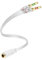 D & K Exclusives Headphone Splitter for Computer 3.5mm Female to 2 Dual 3.5mm Male Mic Audio Y Splitter Cable Smartphone Headset to PC Adapter, White