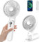 CNMTCCO Portable Handheld Fan, Foldable Mini Fan Rechargeable with 5 Speed Levels, Quiet Small Personal USB Fan with Power Bank (White)