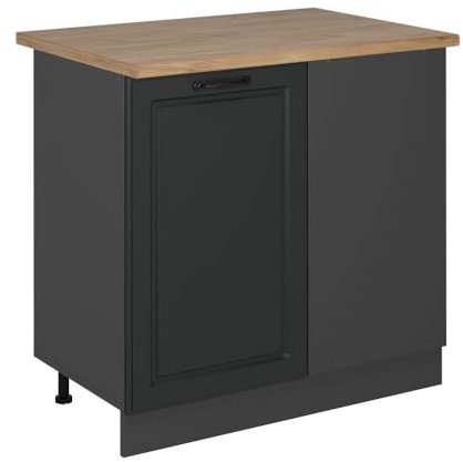Vicco Armario de Esquina R-Line, Antracita casa de Campo, 86 cm, ET Roble